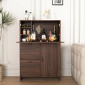 Desk Cabinet, with Storage Drawer & Shelves, Fold-up Desktop