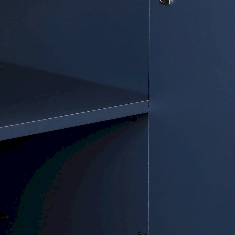 Sideboard Cabinet with Metal Handles, Entryway Storage Cabinets with Shelves, Buffet Cabinet with Metal Cross Leg