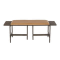 Contemporary Bench with Upholstered Seat & Wood Accent - N/A