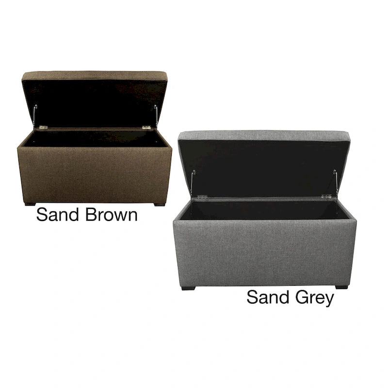 8-button Tufted Sand Storage Trunk Bench