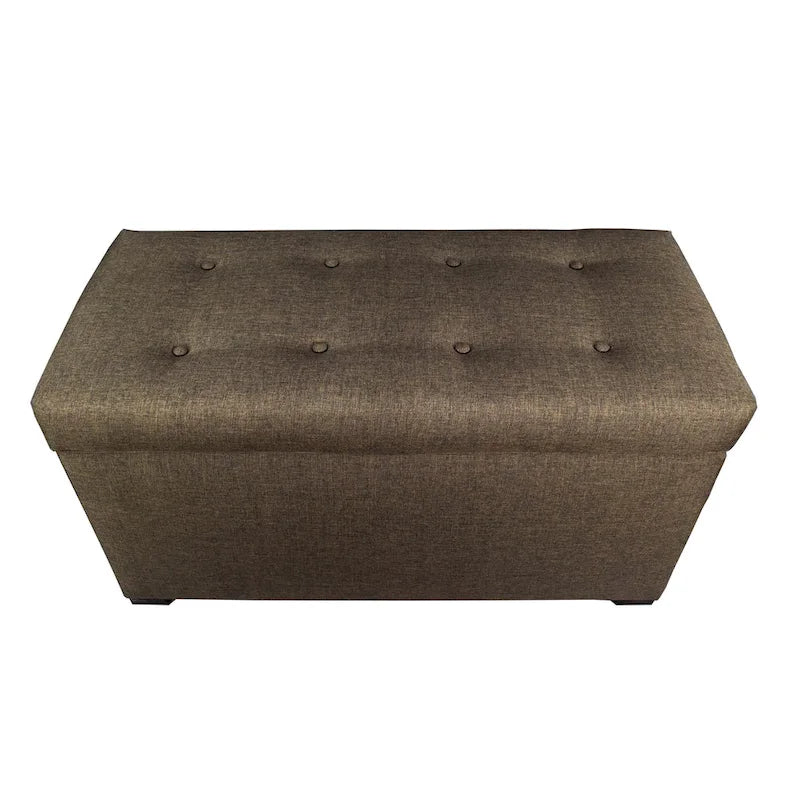 8-button Tufted Sand Storage Trunk Bench