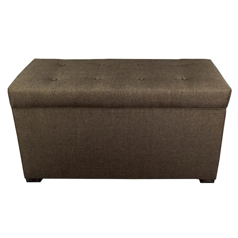 8-button Tufted Sand Storage Trunk Bench