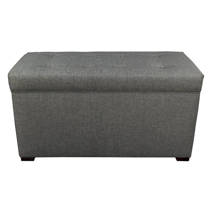 8-button Tufted Sand Storage Trunk Bench