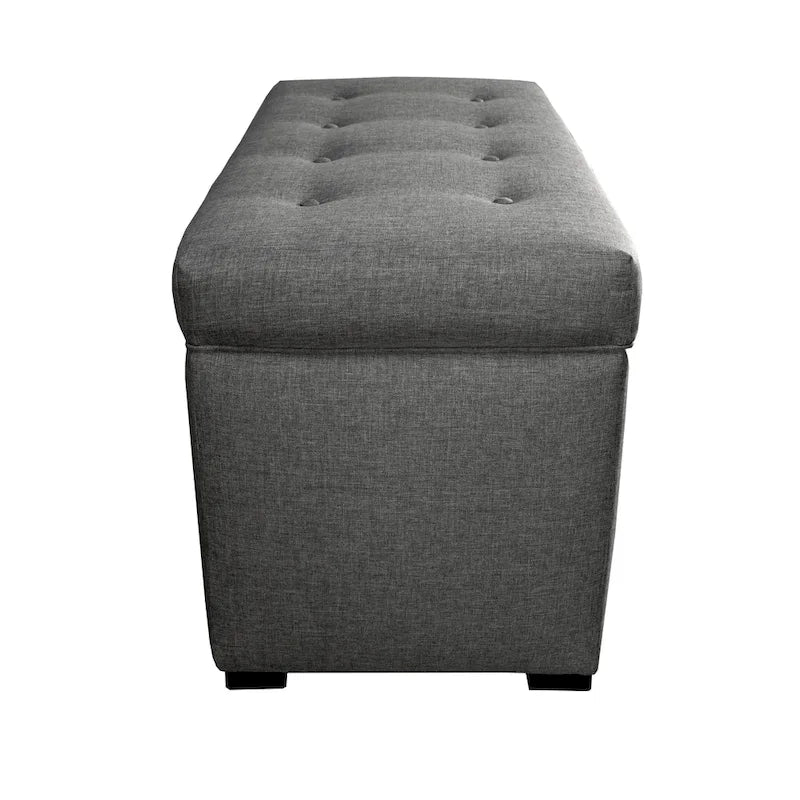 8-button Tufted Sand Storage Trunk Bench