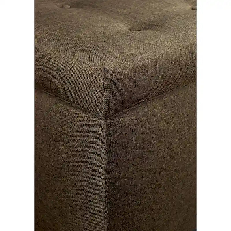 8-button Tufted Sand Storage Trunk Bench