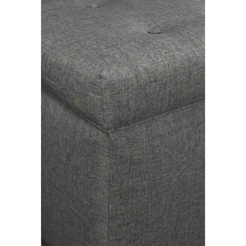8-button Tufted Sand Storage Trunk Bench