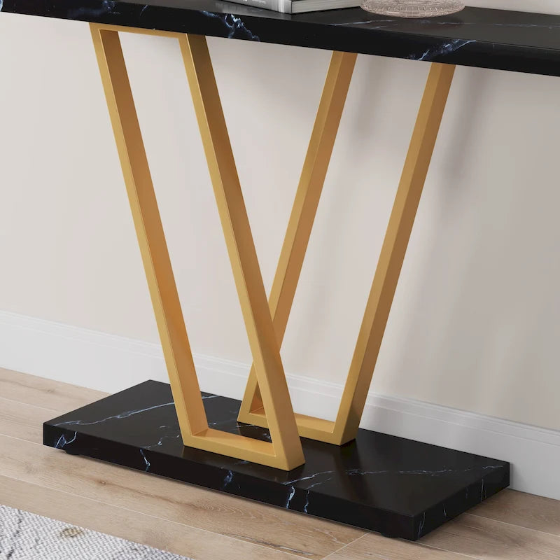 43.3Console table, Hallway Table Industrial Display Shelf for Entry Way, Hallway, Couch, Living Room, Kitchen, Foyer