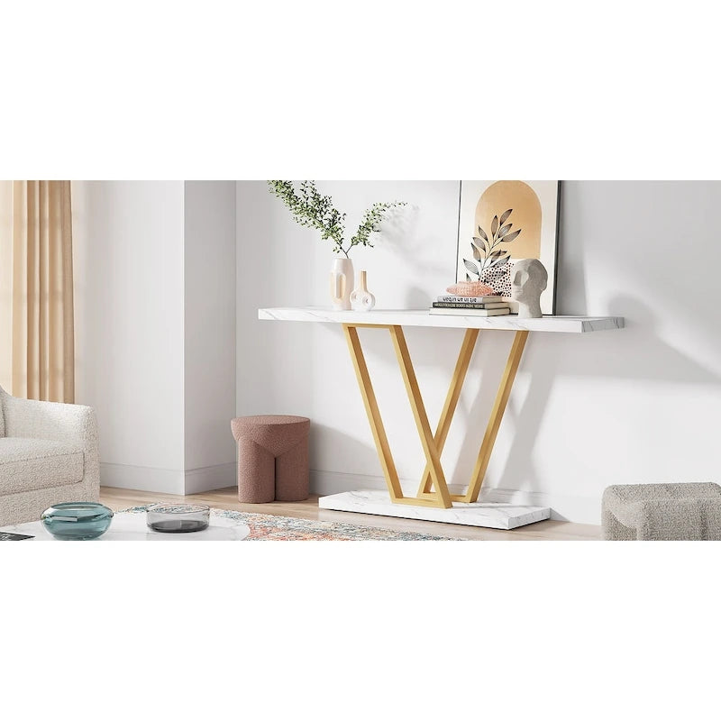 43.3Console table, Hallway Table Industrial Display Shelf for Entry Way, Hallway, Couch, Living Room, Kitchen, Foyer