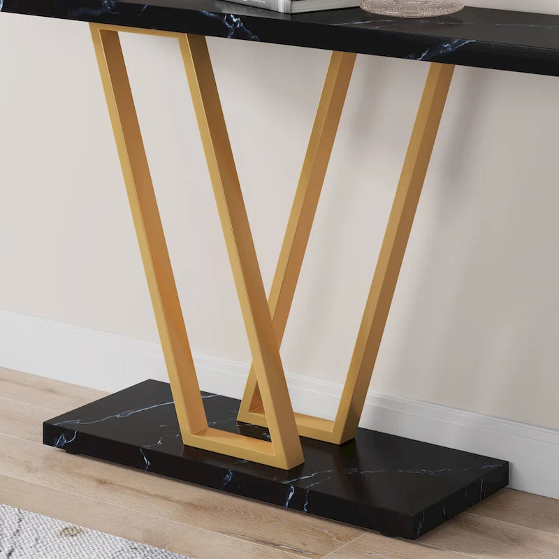 43.3Console table, Hallway Table Industrial Display Shelf for Entry Way, Hallway, Couch, Living Room, Kitchen, Foyer