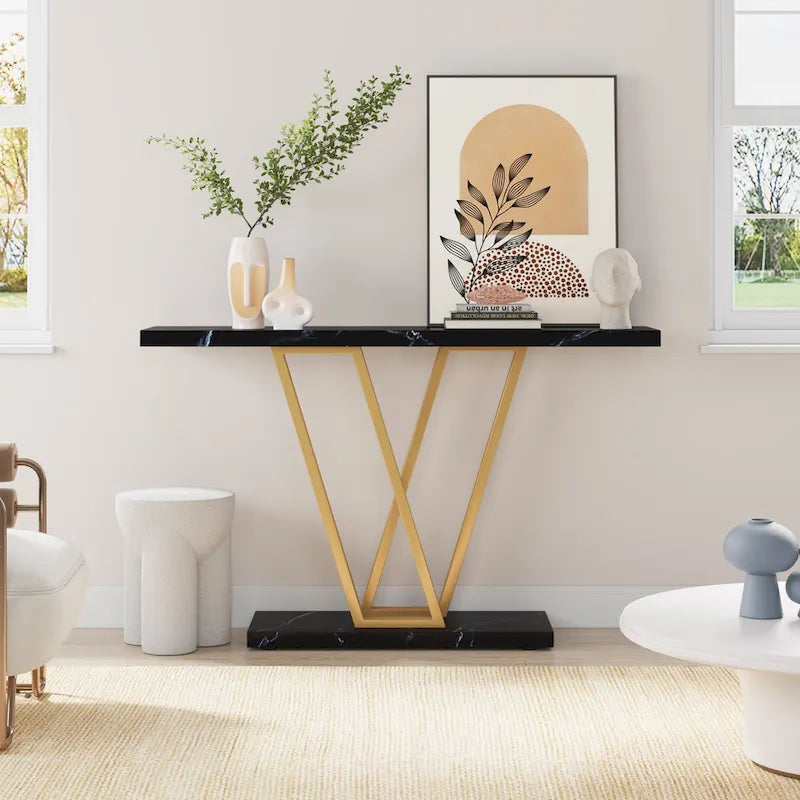 43.3Console table, Hallway Table Industrial Display Shelf for Entry Way, Hallway, Couch, Living Room, Kitchen, Foyer