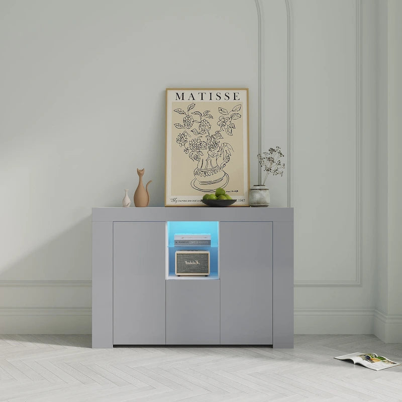 Sideboard Dining Room Buffet Storage Cabinet with LED Light
