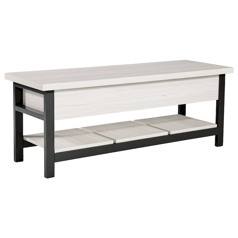White Storage Bench