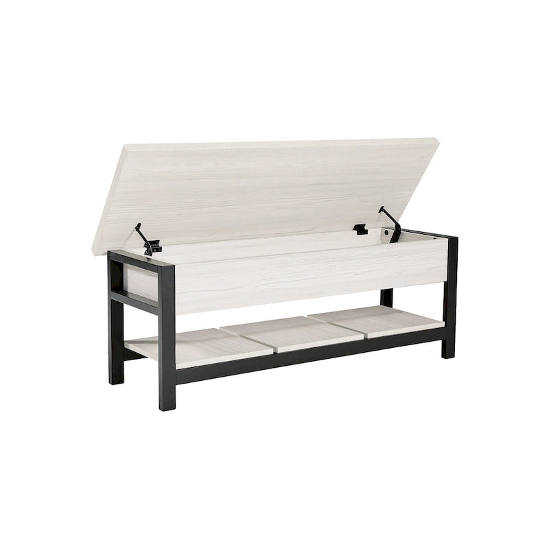 White Storage Bench
