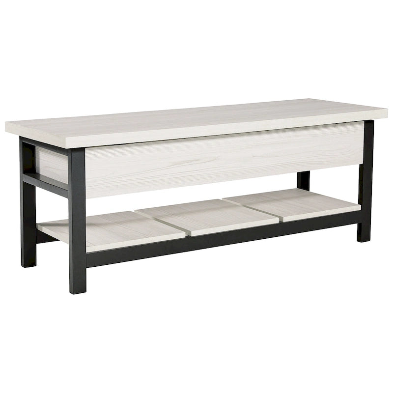 White Storage Bench