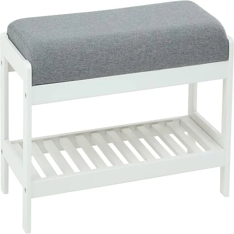 Wood Shoe Bench - 13.4D x 32.9W x 15.8H