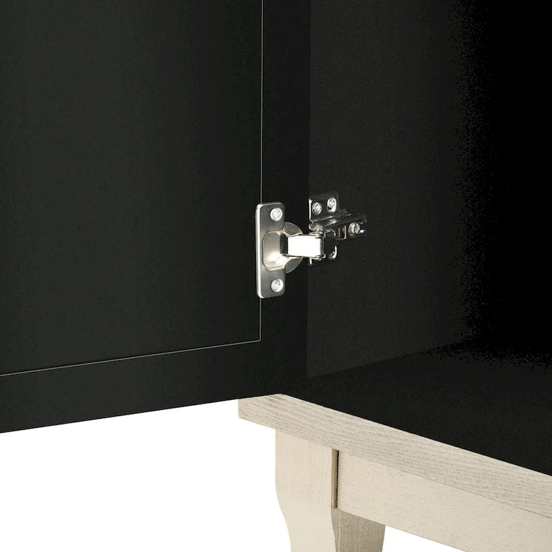 3 Door Mirrored Buffet CabinetSideboard with Glass Doors Dining Room