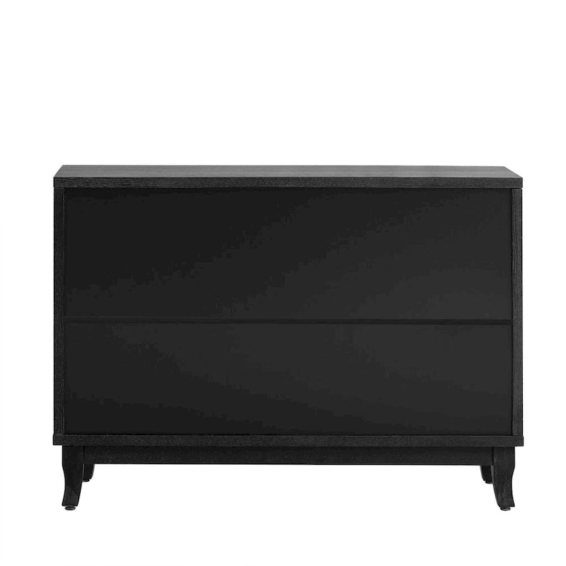 3 Door Mirrored Buffet CabinetSideboard with Glass Doors Dining Room
