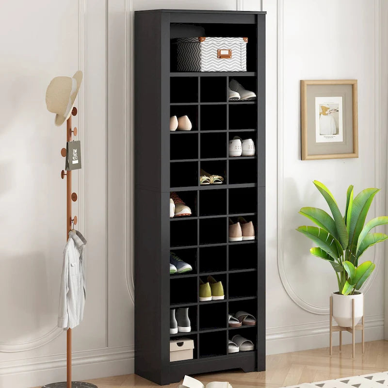 Stylish Design 30 Shoe Cubby Console