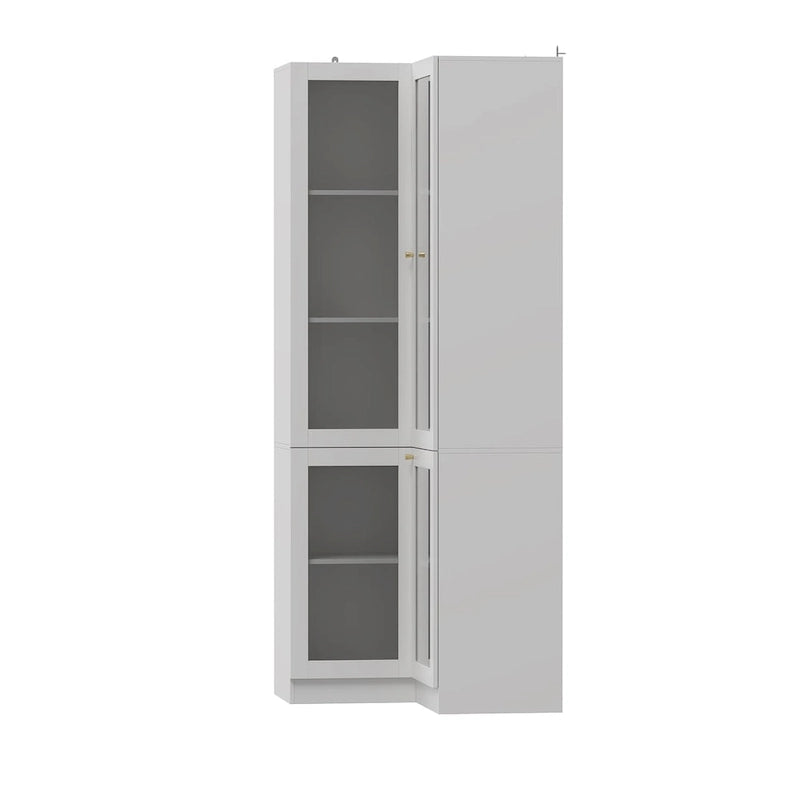 78.7H White Corner Bathroom Cabinet - Stylish Storage for Any Room
