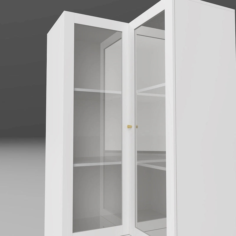 78.7H White Corner Bathroom Cabinet - Stylish Storage for Any Room