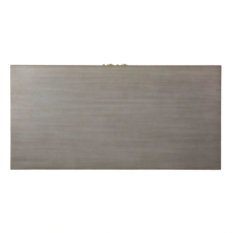 Grey Wood Cabinet w/ Goldtone Legs/Pulls