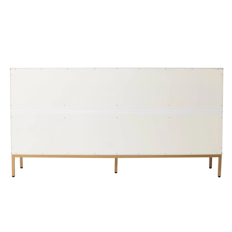 Contemporary Gold Detail Wood Cabinet