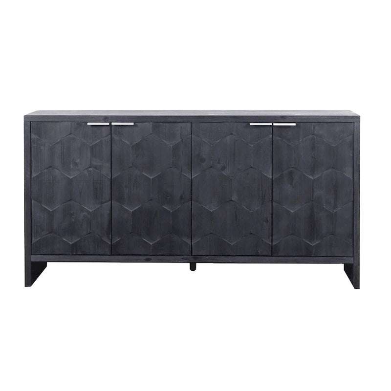 Accent Cabinet Farmhouse Style 4 Door Wooden Cabinet Sideboard Buffet Server Cabinet Storage Cabinet