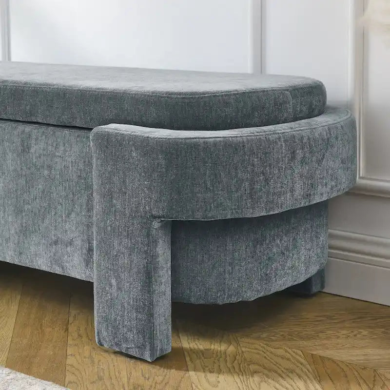 Upholstered Bench with Large Storage SpaceModern Storage Ottoman Benches,for The Living Room, Entryway and Bedroom