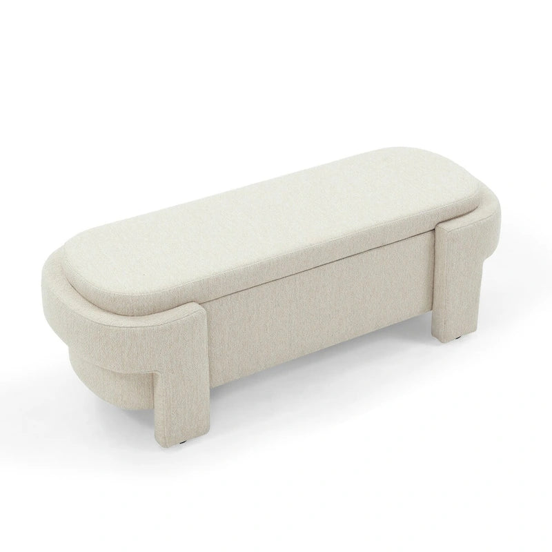Upholstered Bench with Large Storage SpaceModern Storage Ottoman Benches,for The Living Room, Entryway and Bedroom