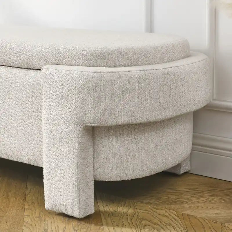 Upholstered Bench with Large Storage SpaceModern Storage Ottoman Benches,for The Living Room, Entryway and Bedroom