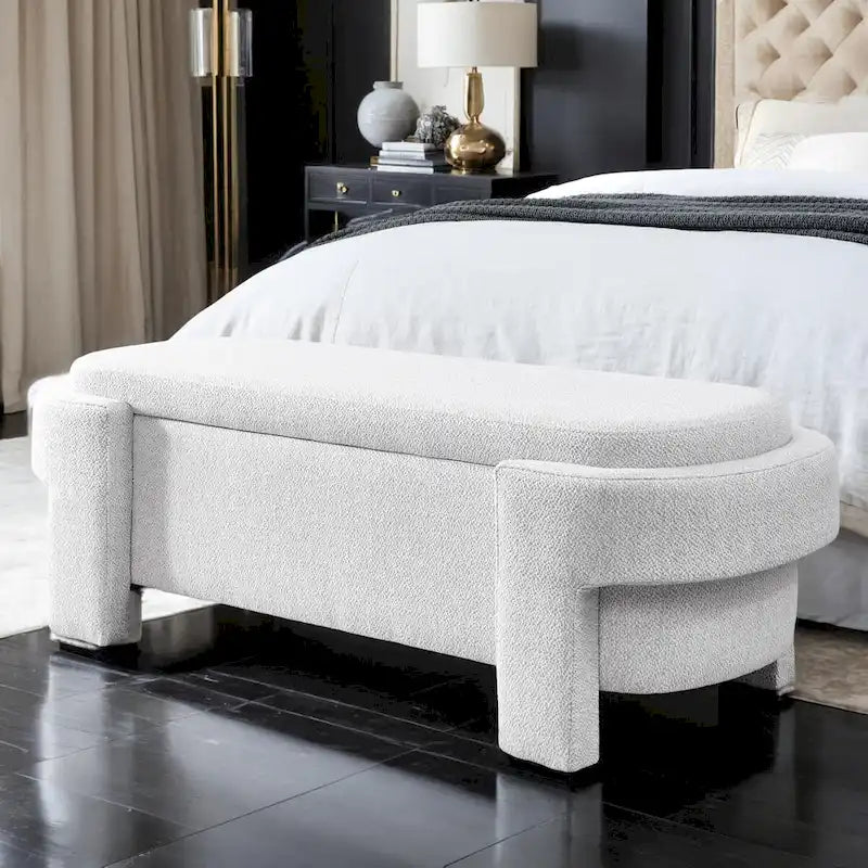 Upholstered Bench with Large Storage SpaceModern Storage Ottoman Benches,for The Living Room, Entryway and Bedroom