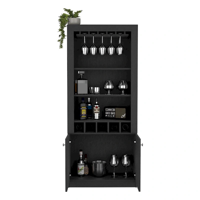 Bar Cabinet for Kitchen, Dining Room ,Living Room, Black