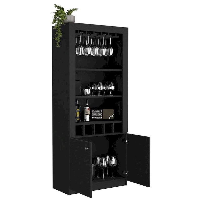 Bar Cabinet for Kitchen, Dining Room ,Living Room, Black