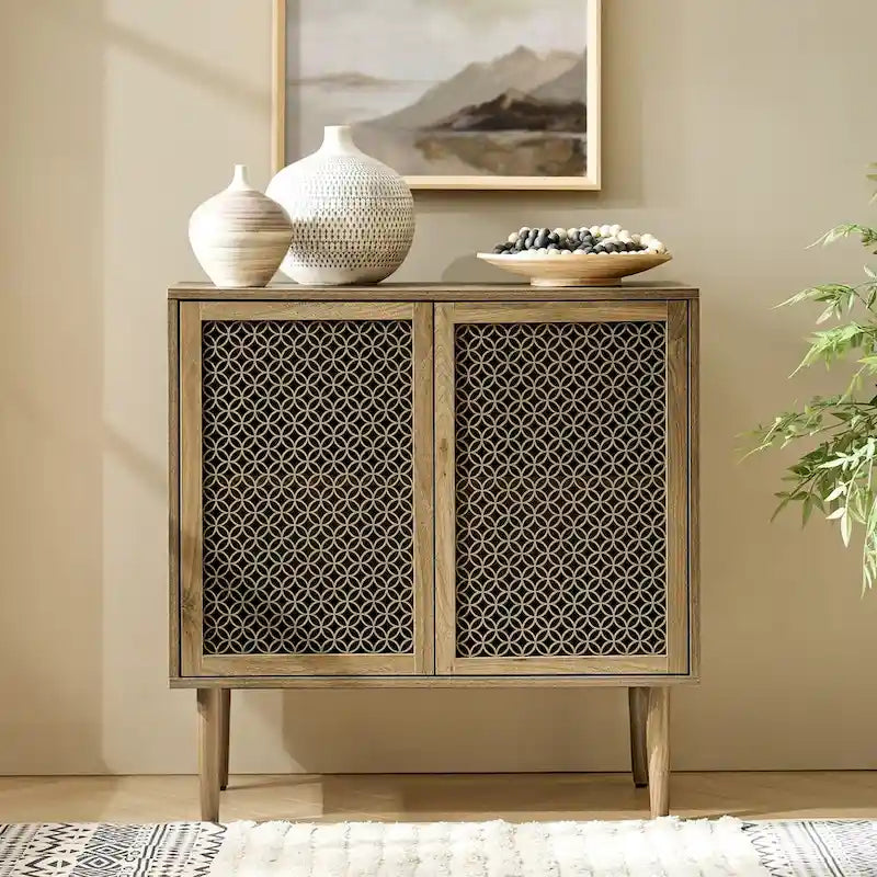 Modern 32Tall 2-Door Accent Cabinet with Light by