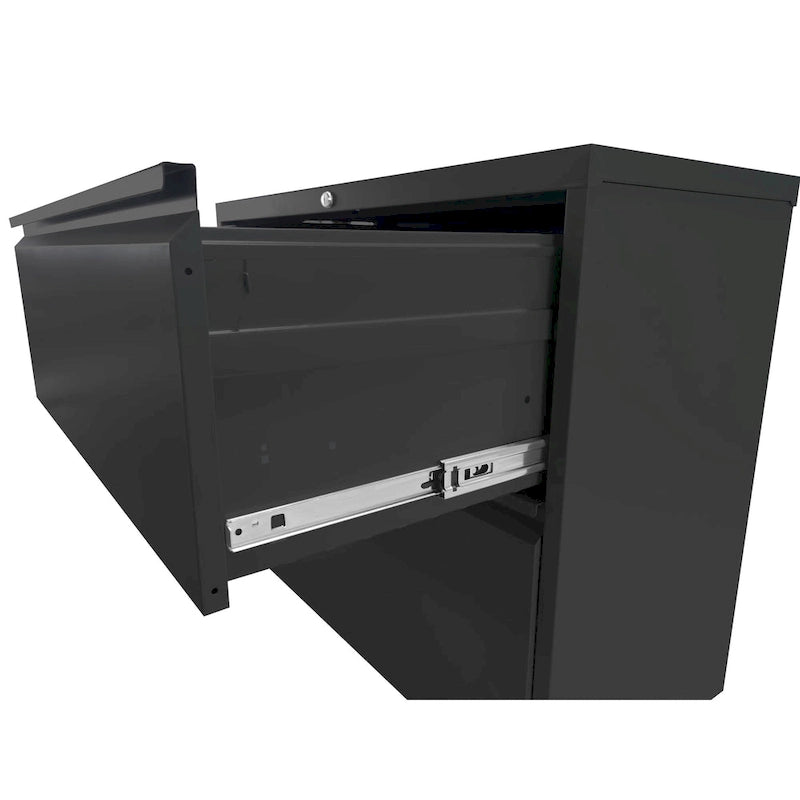 5-Drawers 14.96 W Metal Vertical File Cabinet with Lock Office Home Vertical File Cabinet for A4 Legal/Letter Size