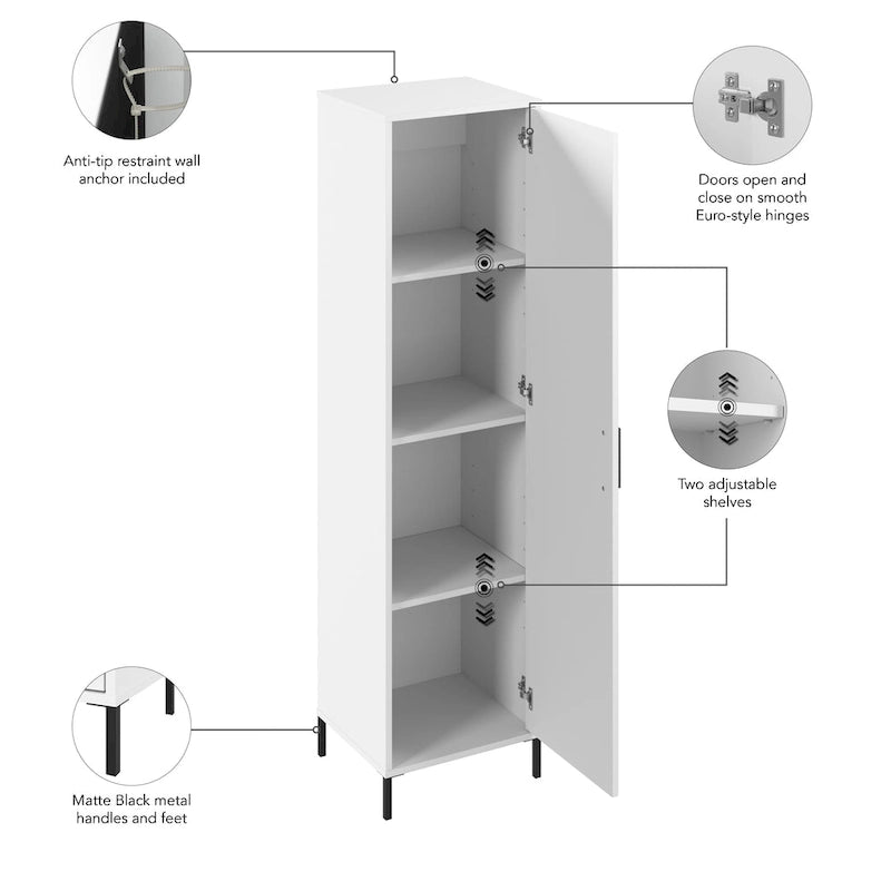 Narrow Storage Cabinet with Door by