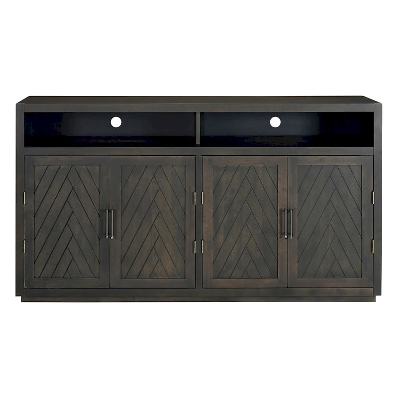 Modern 4-door Classic Sideboard with Open Storage and Adjustable Shelves