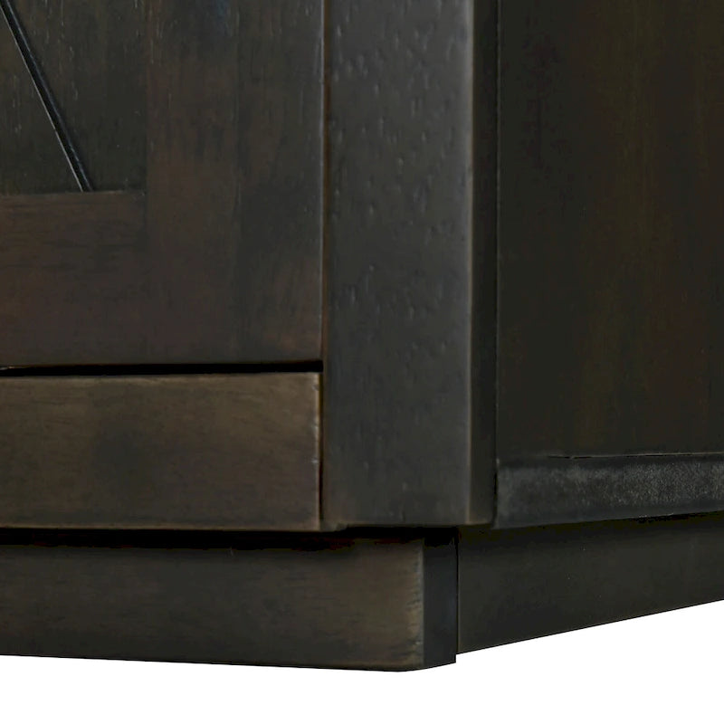 Modern 4-door Classic Sideboard with Open Storage and Adjustable Shelves