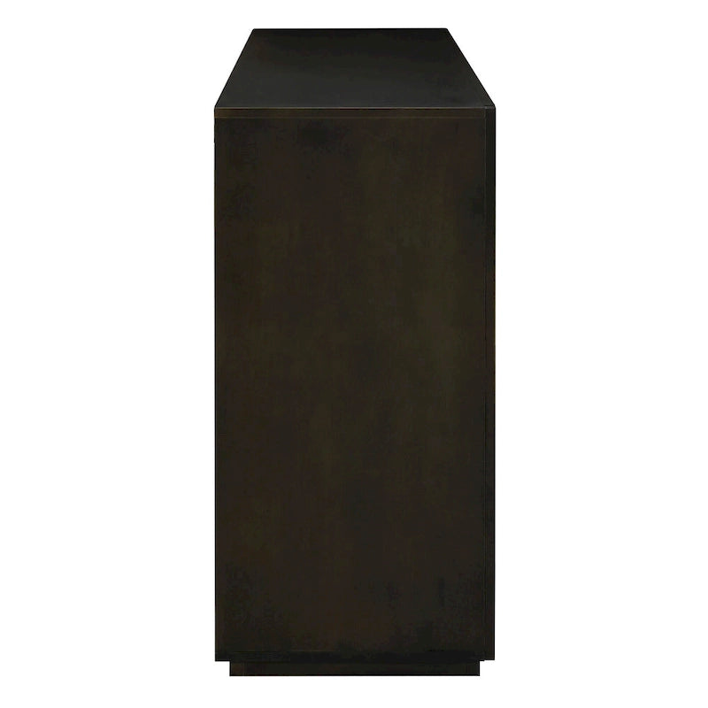 Modern 4-door Classic Sideboard with Open Storage and Adjustable Shelves