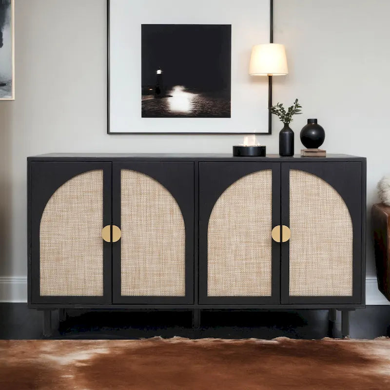 4 Door Cabinet, Suitable for Bedroom, Living Room, Study