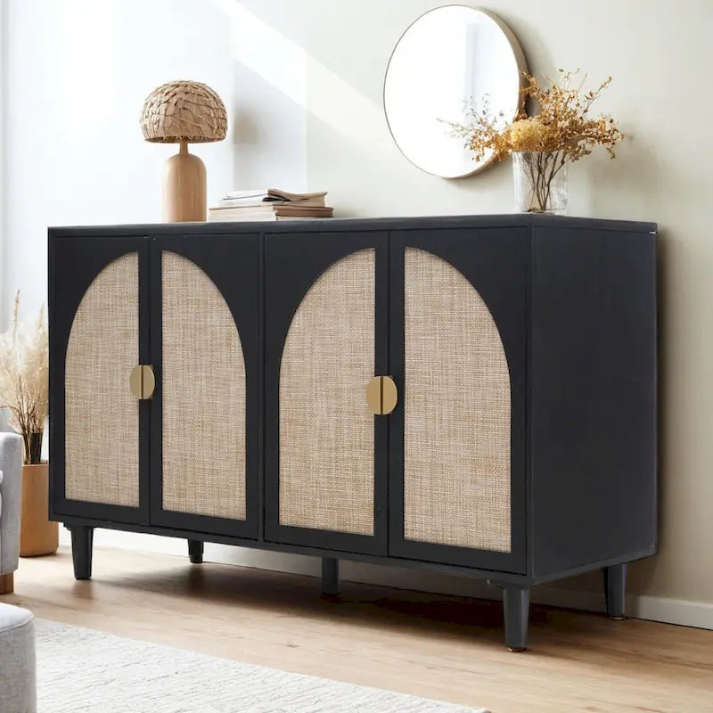 4 Door Cabinet, Suitable for Bedroom, Living Room, Study