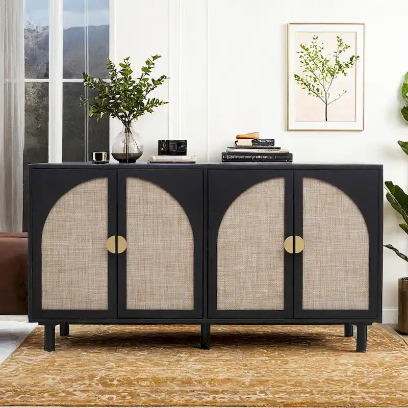4 Door Cabinet, Suitable for Bedroom, Living Room, Study