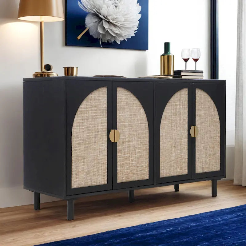 4 Door Cabinet, Suitable for Bedroom, Living Room, Study