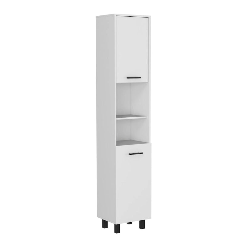 Pantry Cabinet, Three Interior Shelves, White Finish,High quality and durable