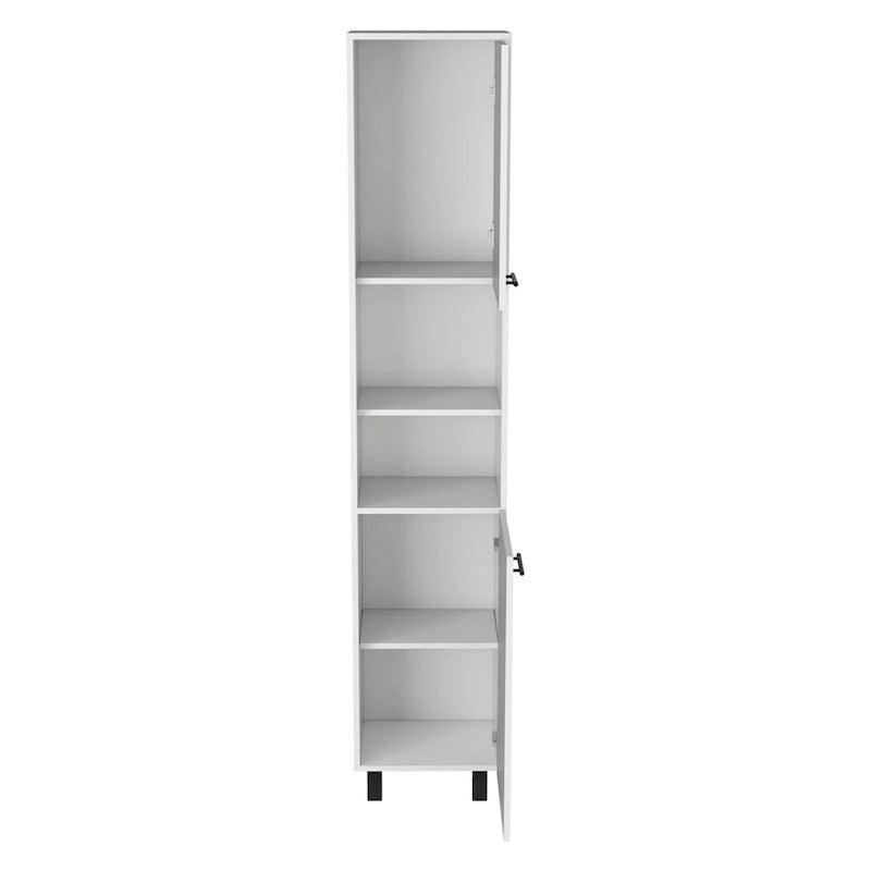 Pantry Cabinet, Three Interior Shelves, White Finish,High quality and durable