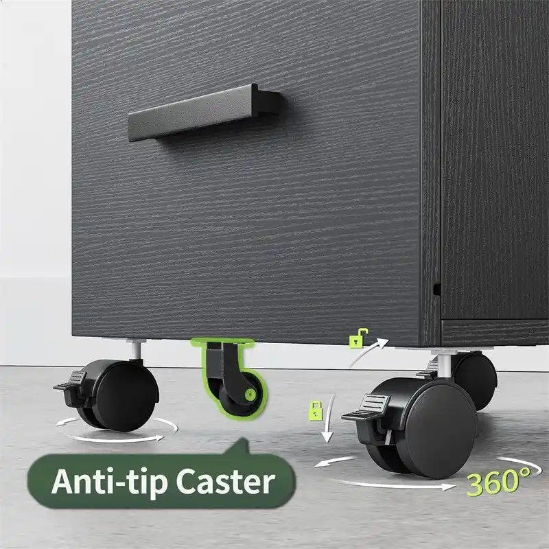 2-Drawer File Cabinet with Lock for Home Office - 17D x 24.3W x 16H