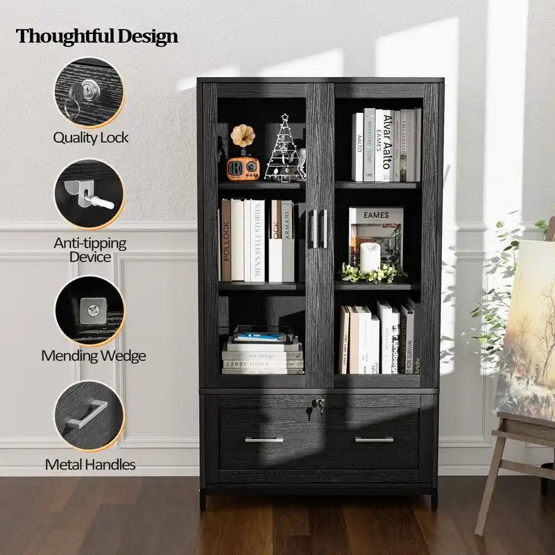 File Cabinet with Adjustable Shelves with Lock