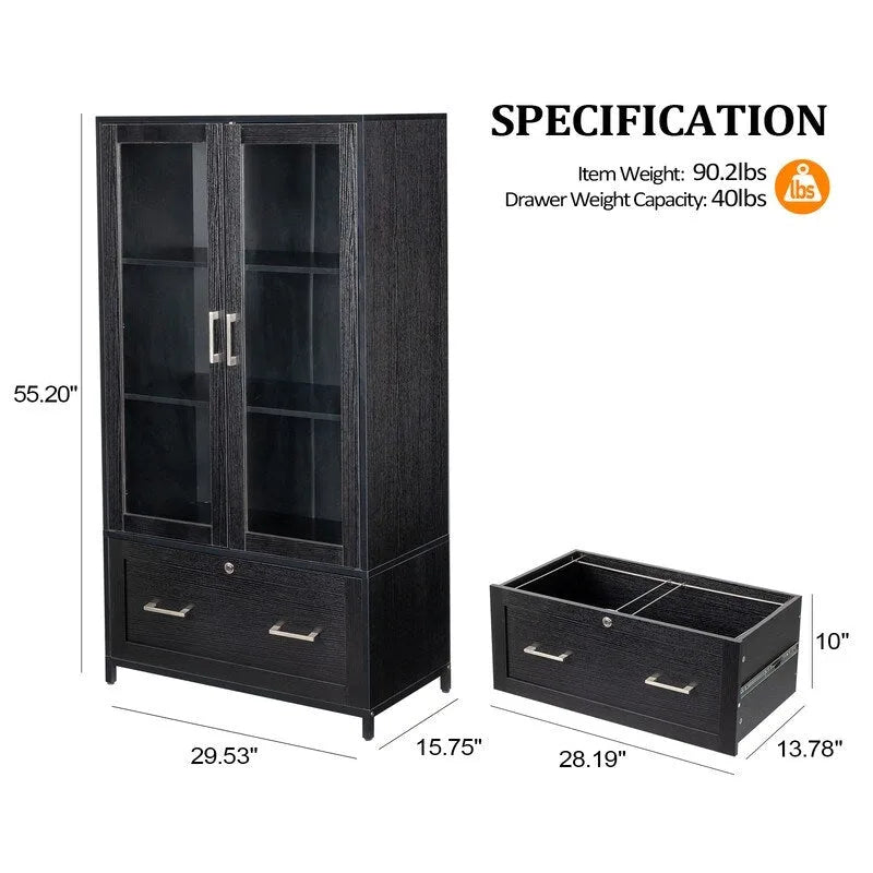 File Cabinet with Adjustable Shelves with Lock