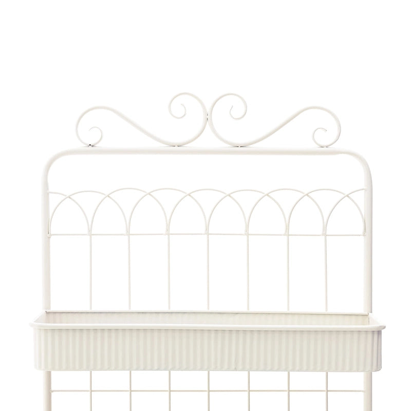 68H 3 Tier Shelving Black Metal Plant Stand Kitchen Shelf Multifunctional Storage Rack for Indoor Outdoor