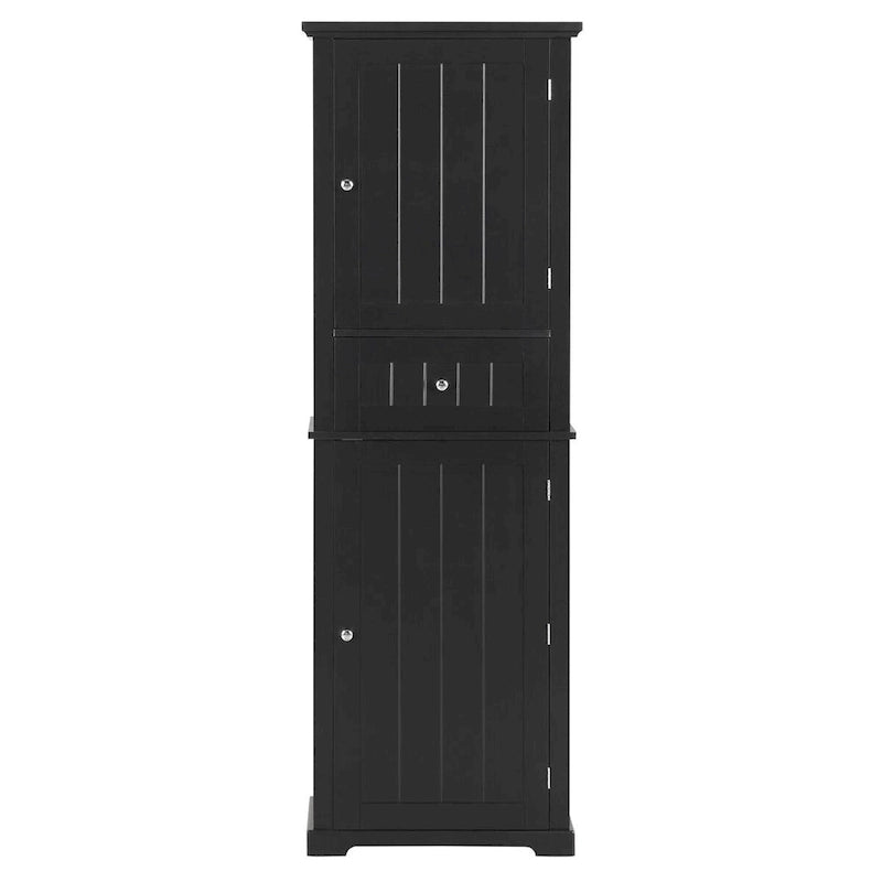 22 in. W x 11 in. D x 67.3 in. H Linen Cabinet with Drawer and Adjustable Shelf